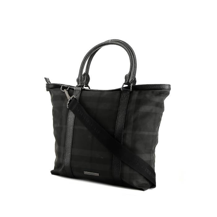 Burberry   shopping bag  in black canvas - 00pp