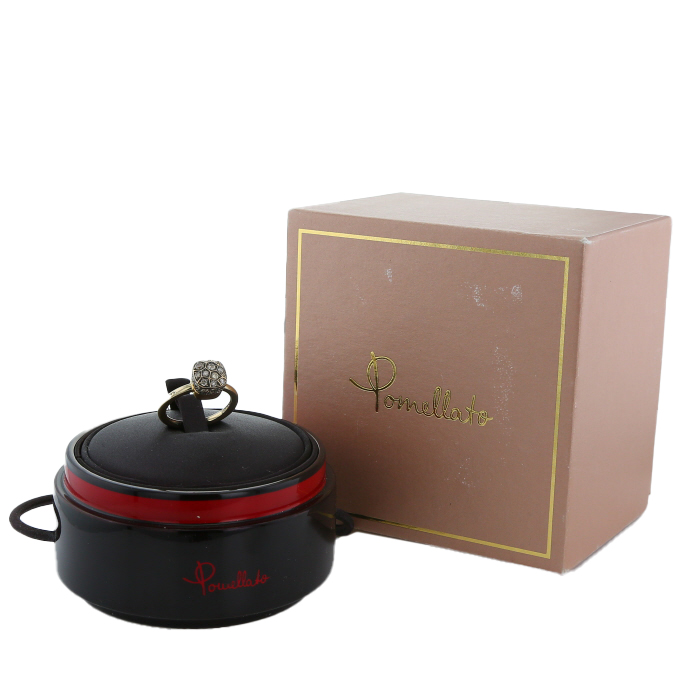 Sortija Pomellato Nudo Petit de oro rosa, oro blanco y diamantes - Detail D2