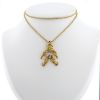 Chopard Happy Diamonds necklace in yellow gold, diamonds and ruby - 360 thumbnail