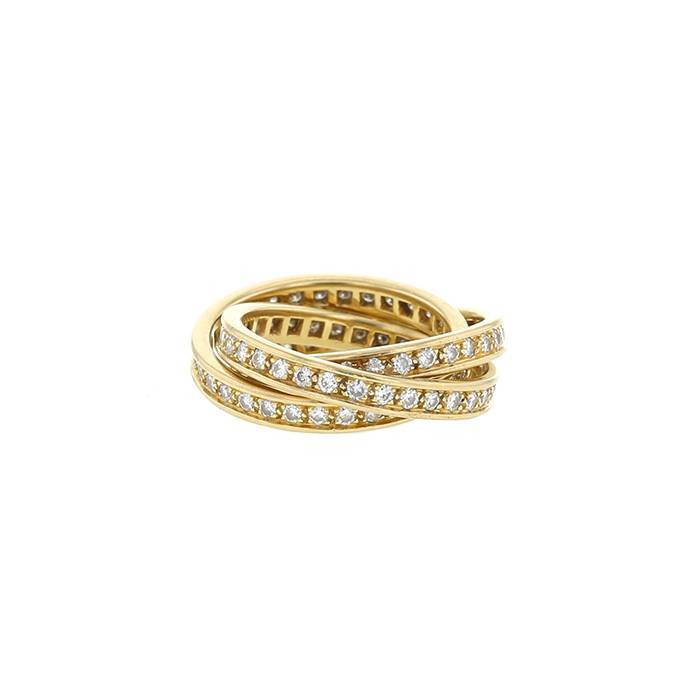 Cartier Trinity ring in yellow gold and diamonds - 00pp