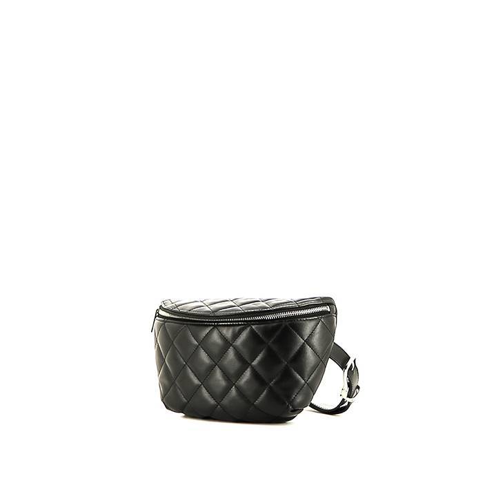 Pochette-ceinture Chanel  Pochette en cuir matelassé noir - 00pp