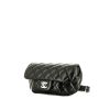 Pochette-ceinture Chanel  Pochette ceinture en cuir matelassé noir - 00pp thumbnail