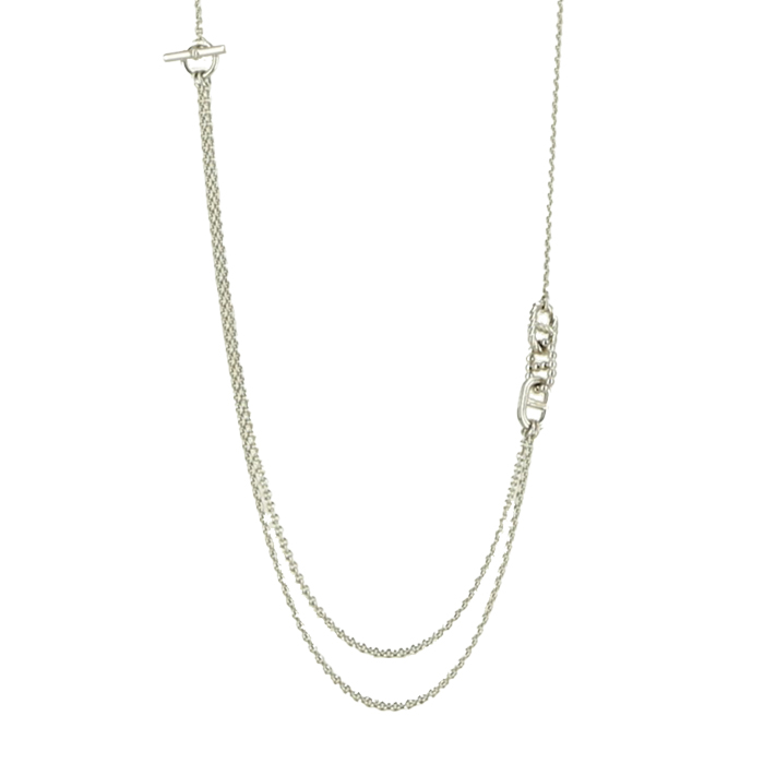 Hermès Chaine d'Ancre necklace in silver - Detail D3