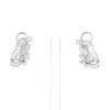 Paire de clips d'oreilles Boucheron  en or blanc, platine et diamants - 360 thumbnail