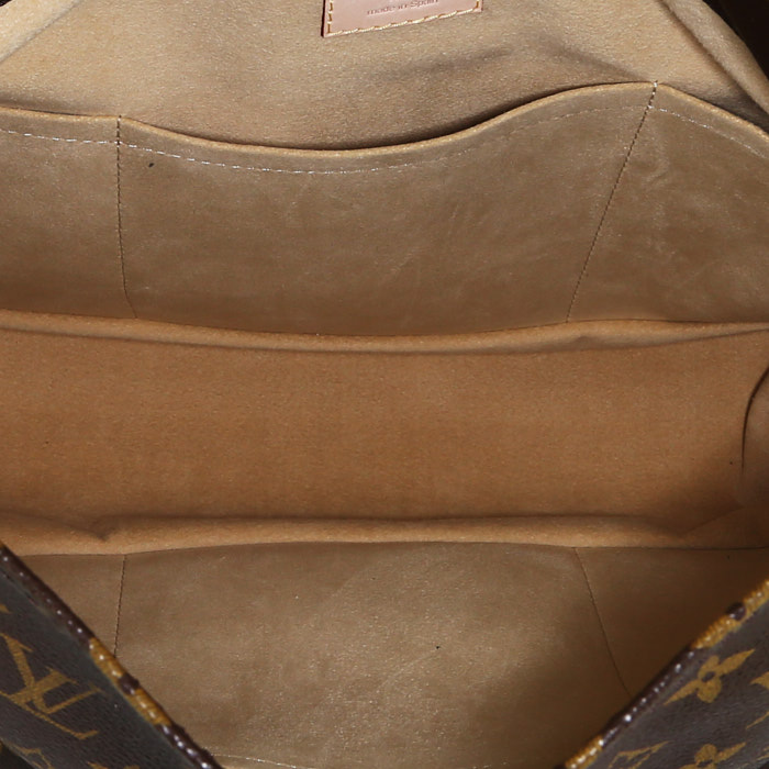 Sac à main Louis Vuitton  Artsy moyen modèle  en toile monogram marron et cuir naturel - Detail D2