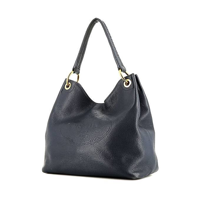 Prada   handbag  in blue grained leather - 00pp