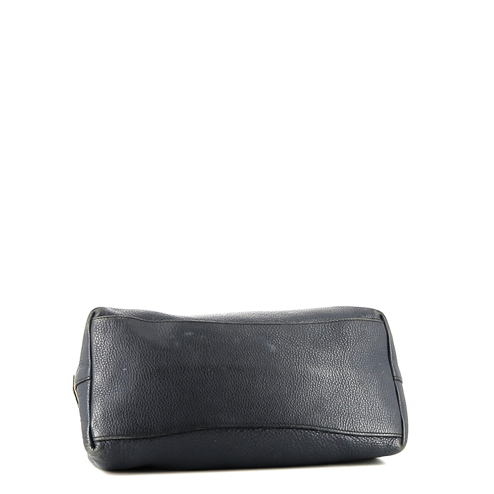 Sac à main Prada   en cuir grainé bleu - Detail D4