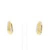 Vintage  earrings for non pierced ears in yellow gold, white gold and diamonds - 360 thumbnail