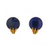 Lalaounis  earrings for non pierced ears in yellow gold and sodalite - 00pp thumbnail