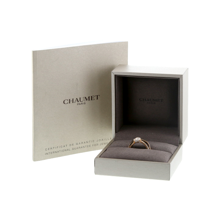 Anello Chaumet Liens Séduction modello grande in oro rosa e diamanti - Detail D2