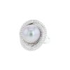 Anello Vintage  in oro bianco, perle grigio e diamanti - 00pp thumbnail