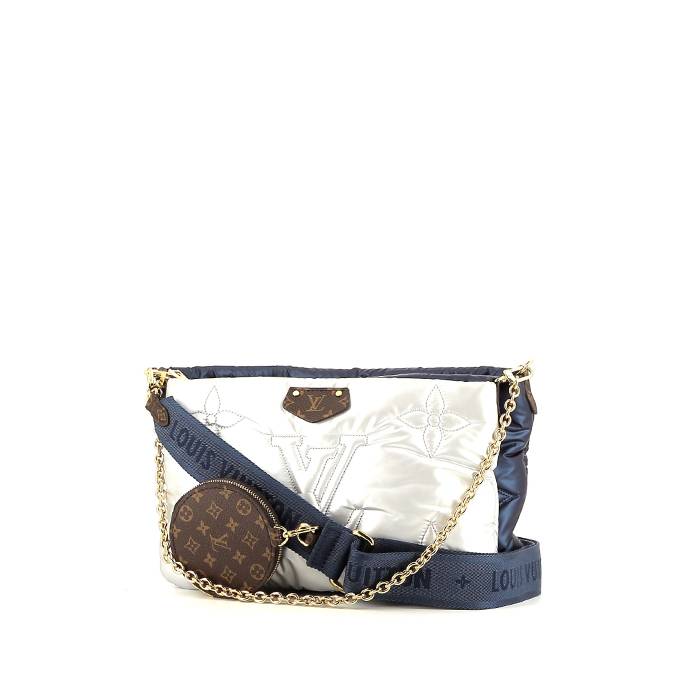Louis Vuitton  Maxi Multi Pochette Accessoires shoulder bag  in navy blue and silver canvas - 00pp
