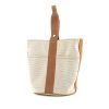 Shopping bag Hermès  Toto Bag - Shop Bag in tela beige e marrone - 00pp thumbnail
