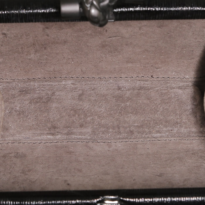 Pochette Bottega Veneta Knot in pelle intrecciata nera - Detail D2