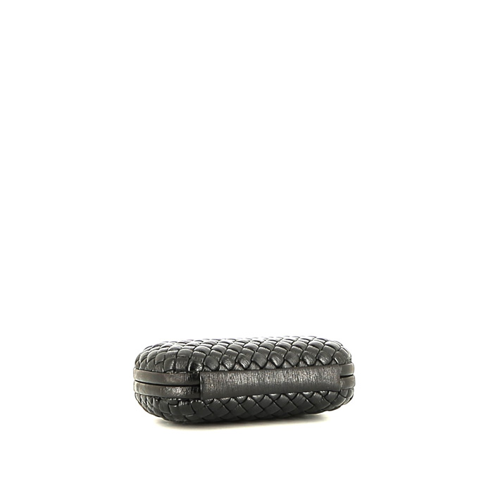 Bottega Veneta Knot pouch in black braided leather - Detail D4