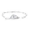Dinh Van Menottes R12 medium model bracelet in white gold and diamonds - 00pp thumbnail