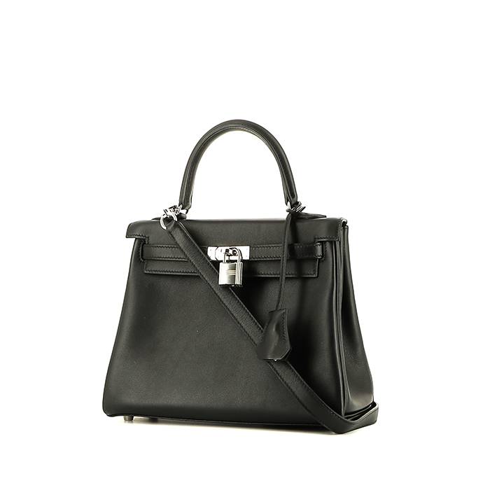 Hermès  Kelly 25 cm handbag  in black Swift leather - 00pp
