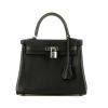 Hermès  Kelly 25 cm handbag  in black Swift leather - 360 thumbnail