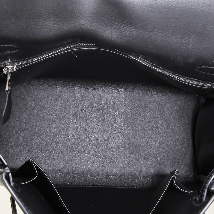 Borsa Hermès  Kelly 25 cm in pelle Swift nera - Detail D2