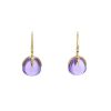 Pomellato Veleno earrings in pink gold and amethysts - 00pp thumbnail