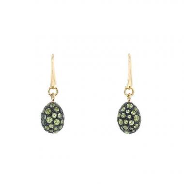 Pendientes Pomellato Tabou de oro rosa, plata y peridotos