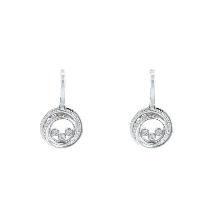 Chopard Happy Emotions earrings in white gold and diamonds - 00pp