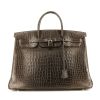 Bolso de mano Hermès  Birkin 40 cm en cocodrilo porosus marrón oscuro - 360 thumbnail