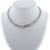 Vintage  necklace in white gold and diamonds - 360 thumbnail