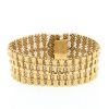 Flexible Vintage  cuff bracelet in yellow gold - 360 thumbnail