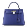 Bolso de mano Hermès  Kelly 28 cm en cuero epsom azul eléctrico - 360 thumbnail