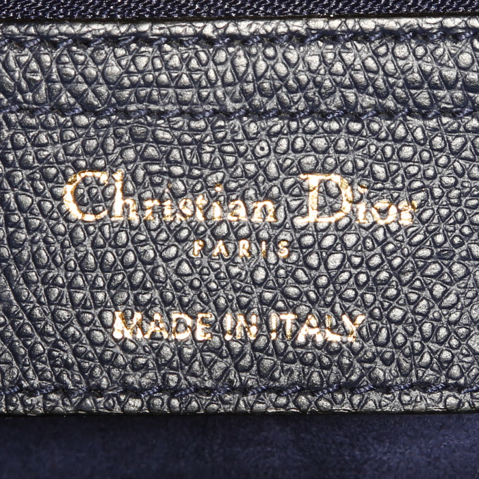 Bolso de mano Dior  Saddle en cuero azul - Detail D3