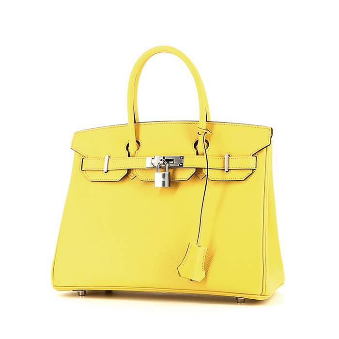 Hermès Birkin 30 cm handbag in Jaune de Naples epsom leather