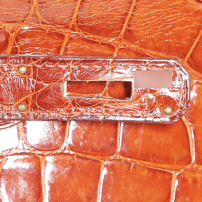 Borsa Hermès  Kelly 32 cm in alligatore marrone - Detail D5