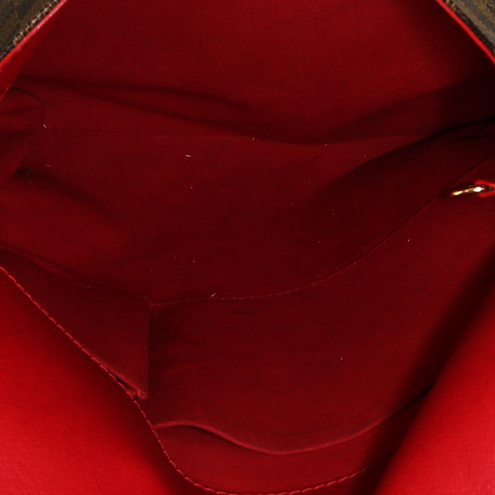 Bolso bandolera Louis Vuitton  Musette Salsa en lona a cuadros marrón y cuero marrón - Detail D2