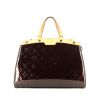 Louis Vuitton  Brea handbag  in burgundy monogram patent leather  and natural leather - 360 thumbnail