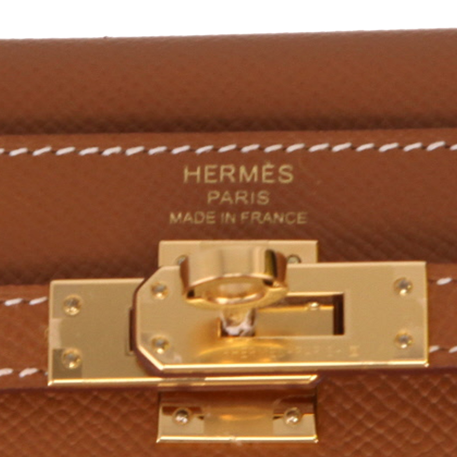 Borsa Hermes Kelly 25 cm in pelle Epsom gold - Detail D2