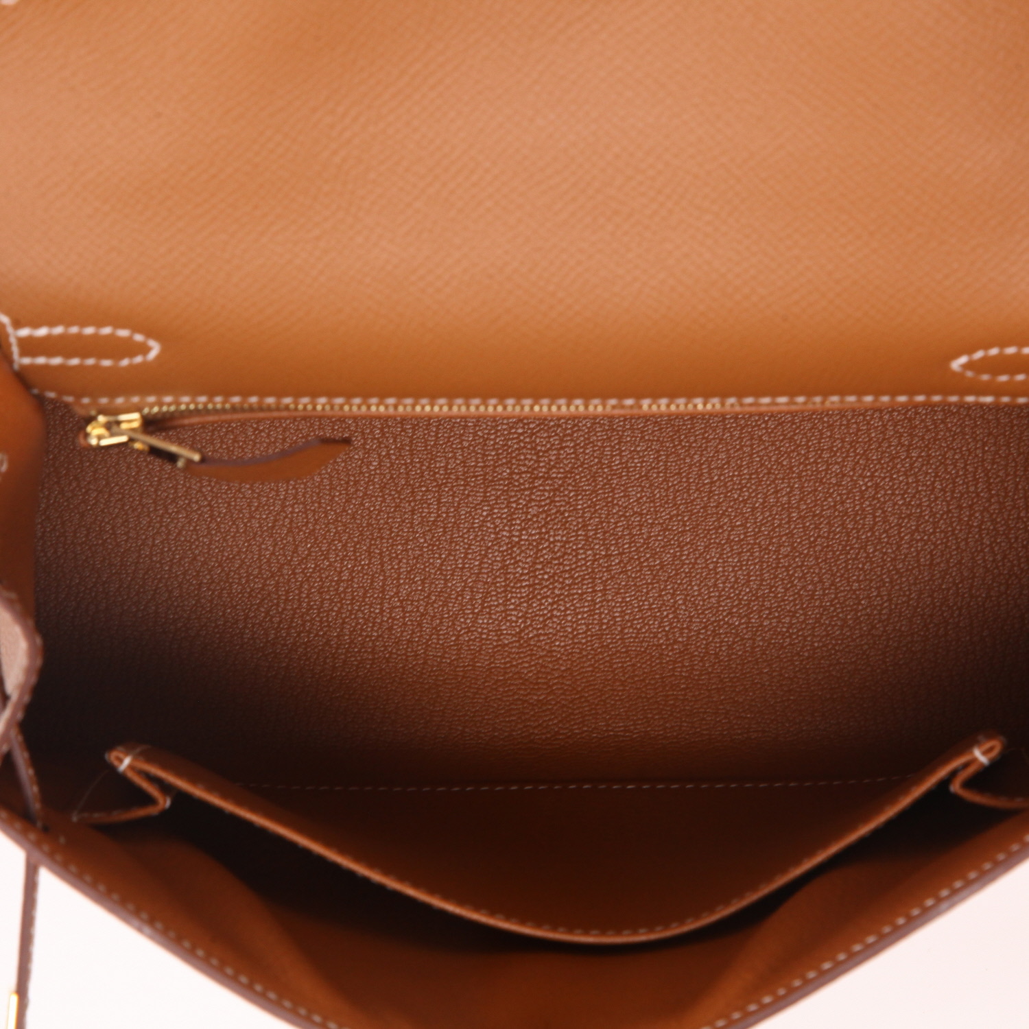 Borsa Hermes Kelly 25 cm in pelle Epsom gold - Detail D3