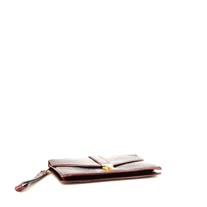 Pochette Gucci  Gucci Vintage in coccodrillo bordeaux - Detail D4