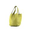 Hermès  Picotin medium model  handbag  in green Chartreuse leather taurillon clémence - 00pp thumbnail