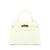 Bolso de mano Hermès  Kelly 20 cm en cuero blanco - 360 thumbnail