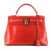 Hermès  Kelly 32 cm handbag  in red box leather - 360 thumbnail