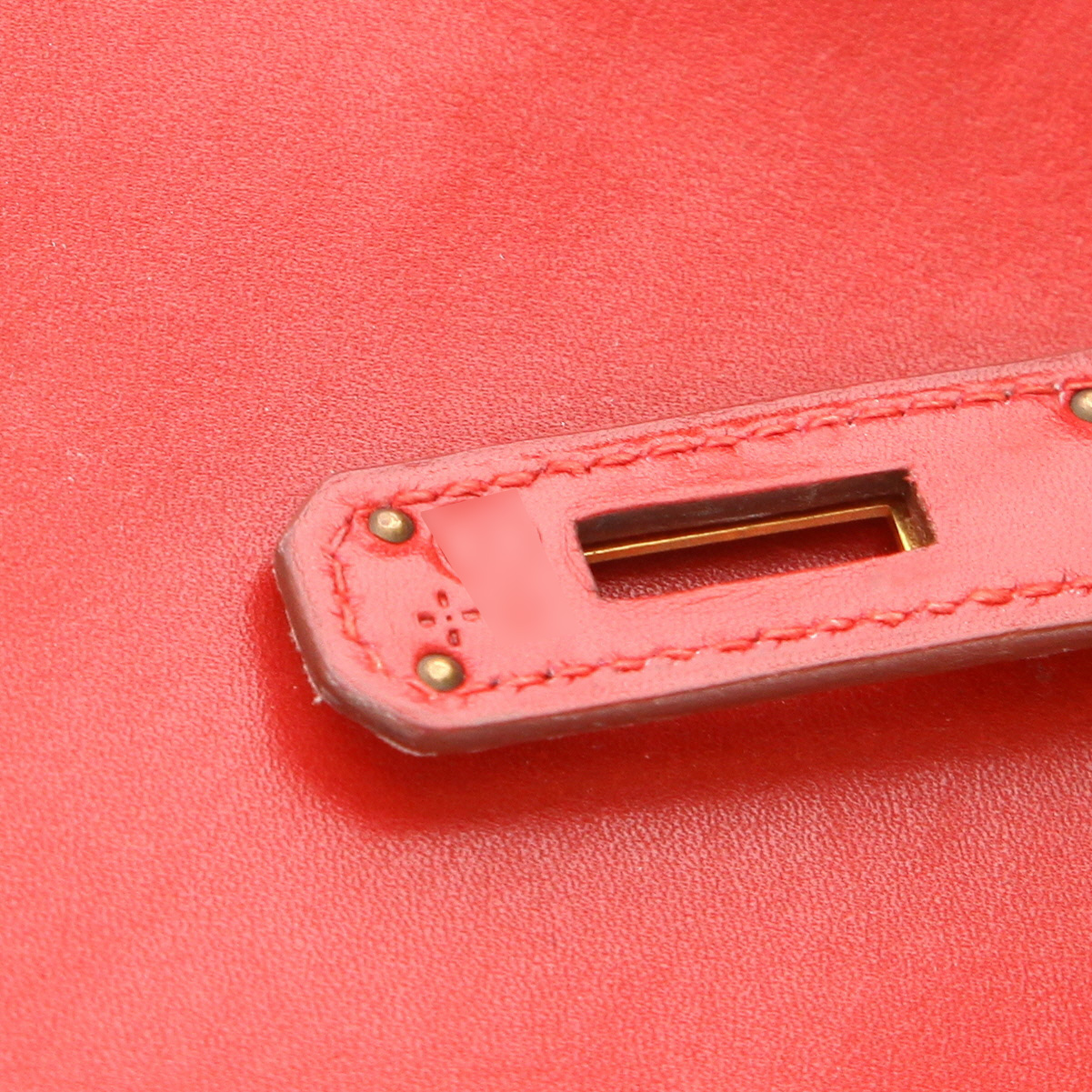 Borsa Hermès  Kelly 32 cm in pelle box rossa - Detail D4