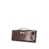 Pochette Hermès  Kelly Cut en cuir box aubergine - 00pp thumbnail