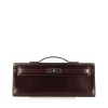 Hermès  Kelly Cut pouch  in plum box leather - 360 thumbnail