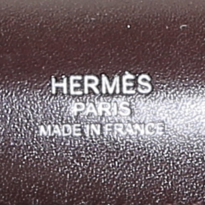 Pochette Hermès  Kelly Cut in pelle box plum - Detail D3