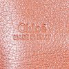 Chloé  Edith shopping bag  in brown leather  and striped woollen fabric - Detail D4 thumbnail