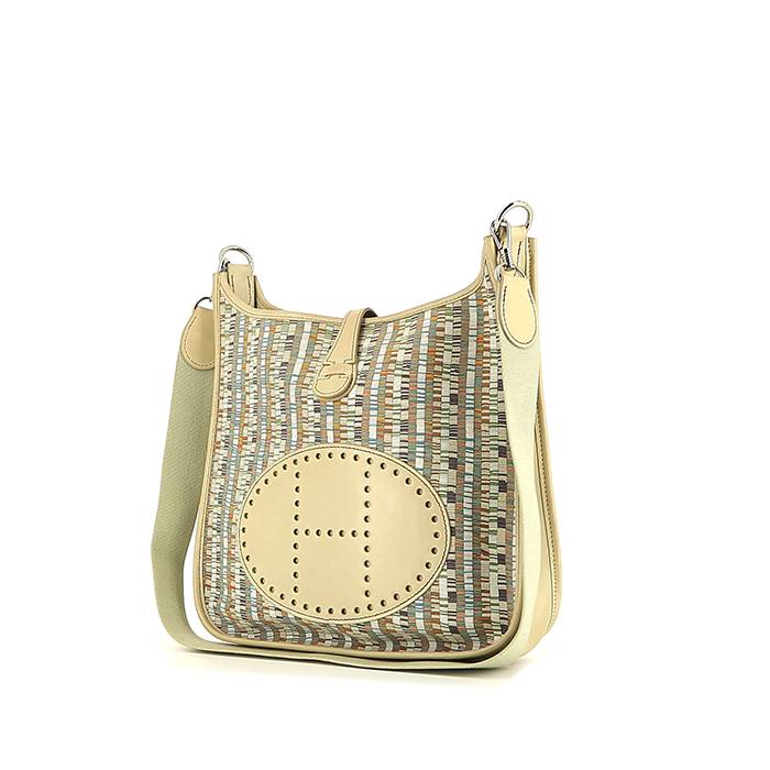Hermès  Evelyne shoulder bag  in beige vibrato leather - 00pp