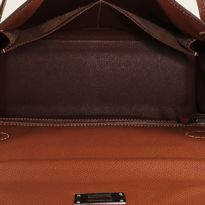 Sac à main Hermès  Kelly 28 cm en cuir epsom gold - Detail D3