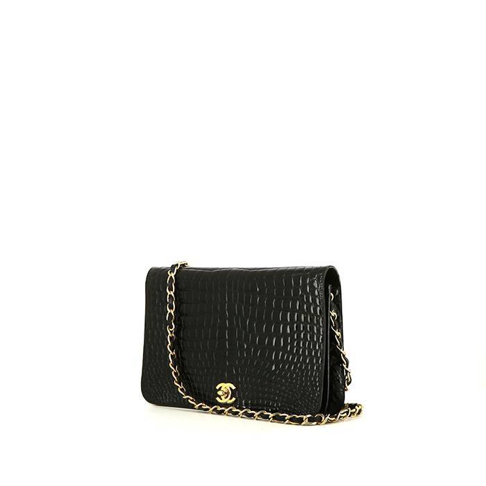 Chanel  Mademoiselle bag worn on the shoulder or carried in the hand  in black crocodile - 00pp