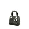 Bolso de mano Dior  Mini Lady Dior en cuero cannage negro - 00pp thumbnail